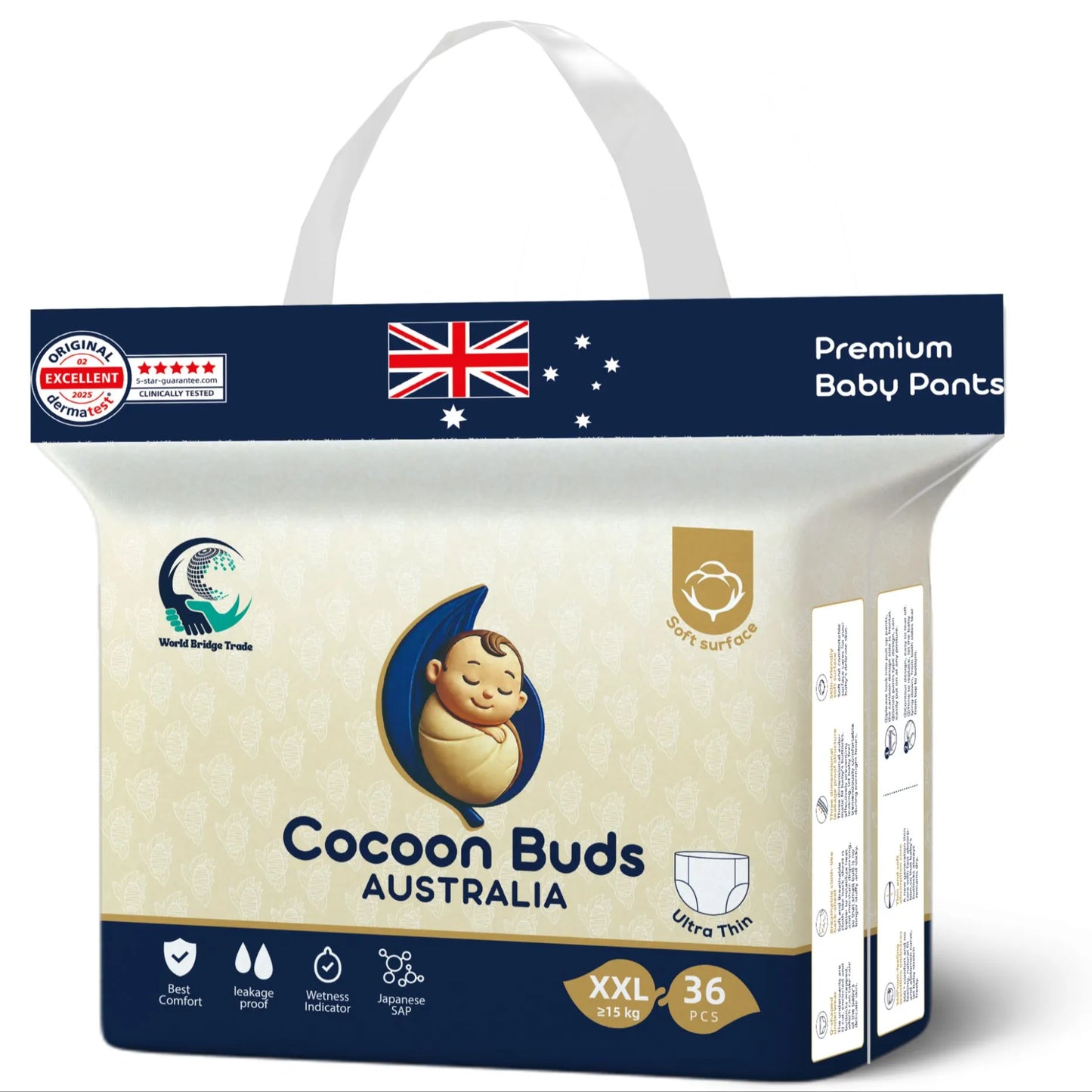 Cocoon Buds Baby Diapers_XXL-Premium Australia Quality