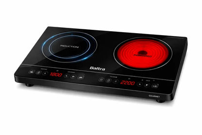 Baltra Gourmet 2-in-1 Dual Burner Electric Cooktop 4000W