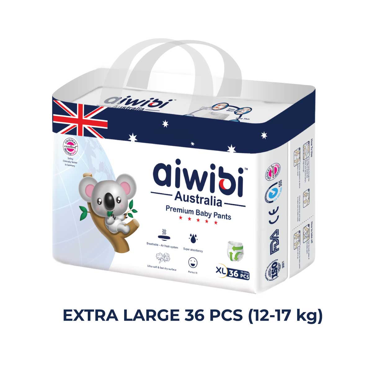 Aiwibi Premium Pant Diapers -XL  - 36 pieces