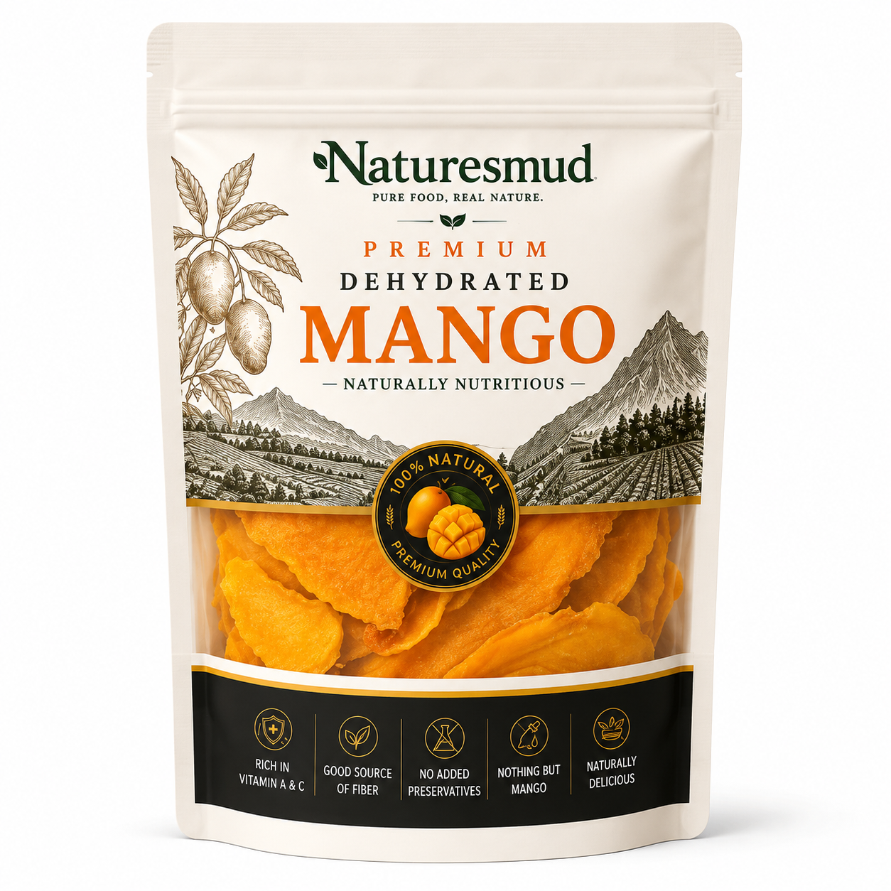 Natures Mud Dehydrated Mango (100 Gm)