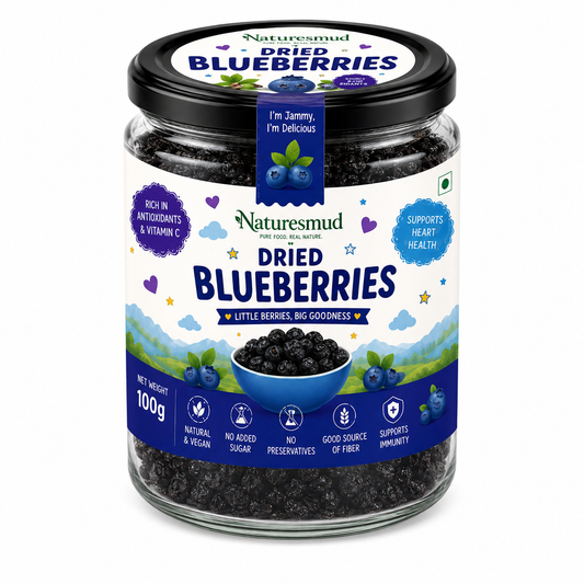 Natures Mud Dried Blueberry (100 Gm)