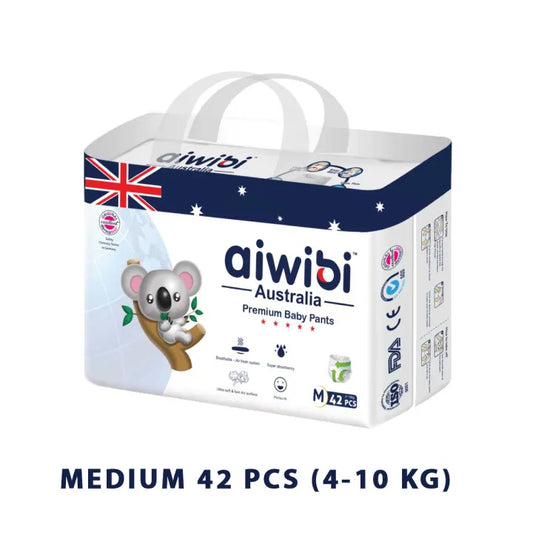 Aiwibi Premium Diapers Baby Pants- Medium 42 Pcs